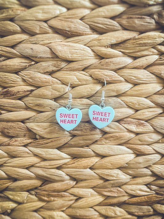 Beautiful Candy Heart Valentines Earrings Otarealm
