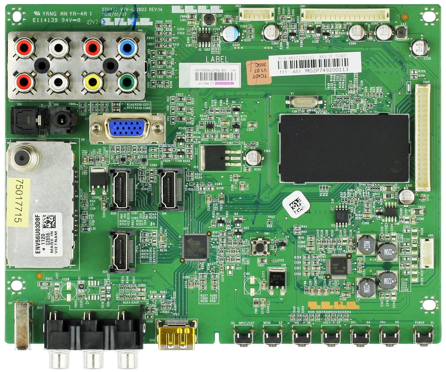 Toshiba 75018972 (STC40T, VTV-L32603) Main Board for 40E200U1 Otarealm
