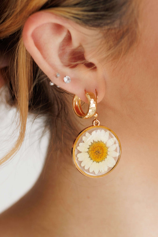 Beautiful Gold or Silver Hammered Hug Earrings Otarealm