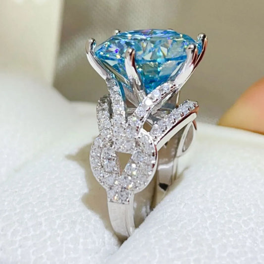 10 Carat Moissanite 925 Sterling Silver Ring