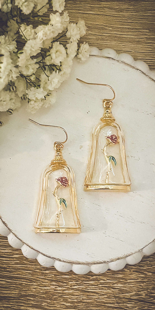 Beautiful Rose in Case Earrings Otarealm