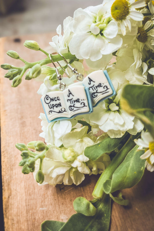 Adorable Fairy Tale Book Earrings Otarealm