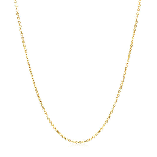 14k Yellow Gold Round Cable Link Chain 1.2mm