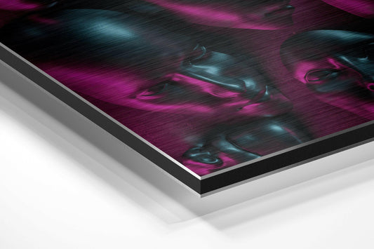 Heads Brushed Aluminium Dibond Wall Art