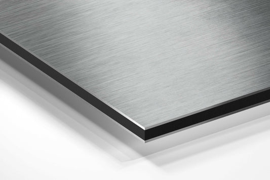 Hand Behind Frosted Glass Mist Brushed Aluminium Dibond Wall Art