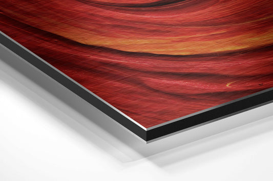 Red Brushed Aluminium Dibond Wall Art