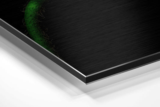 Wilting Green Flower Brushed Aluminium Dibond Wall Art