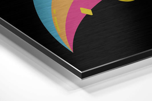 Go for It Brushed Aluminium Dibond Wall Art