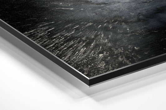 Charcoal Smoke Ink Brushed Aluminium Dibond Wall Art