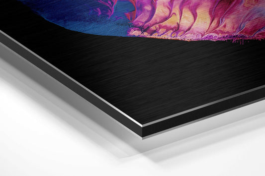 Color Cascade Brushed Aluminium Dibond Wall Art