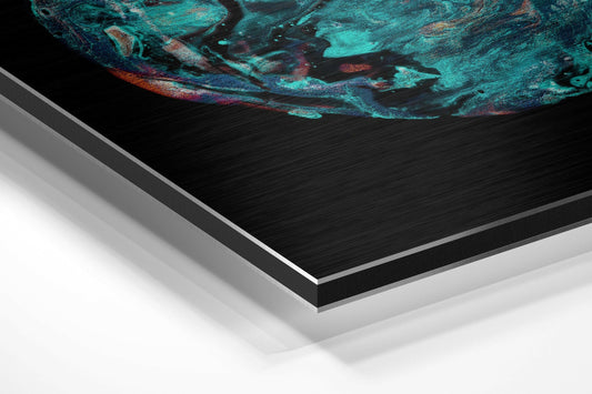 Dance of Green Brushed Aluminium Dibond Wall Art