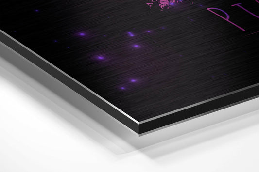 Magenta Chalk Pisces Zodiac Sign Brushed Aluminium Dibond Wall Art