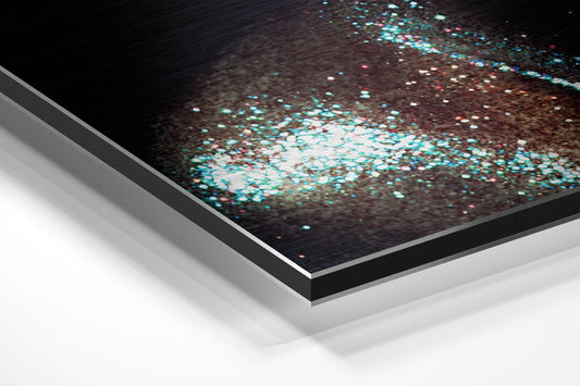 Red Lips Copper Glitter Skin Brushed Aluminium Dibond Wall Art