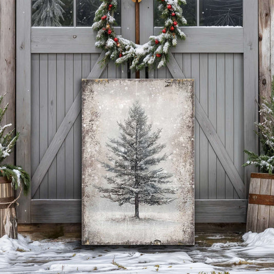 Vintage Christmas Tree Wall Art VIII Otarealm