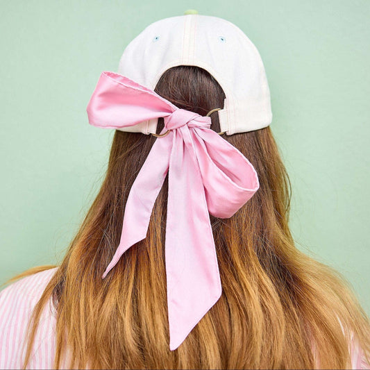 Big Bow Energy Hat (White & Pink) Otarealm