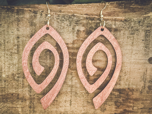 Beautiful Boho Wooden Drop Earrings