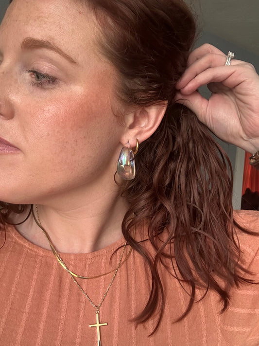 Beautiful Clear Hoop Earrings