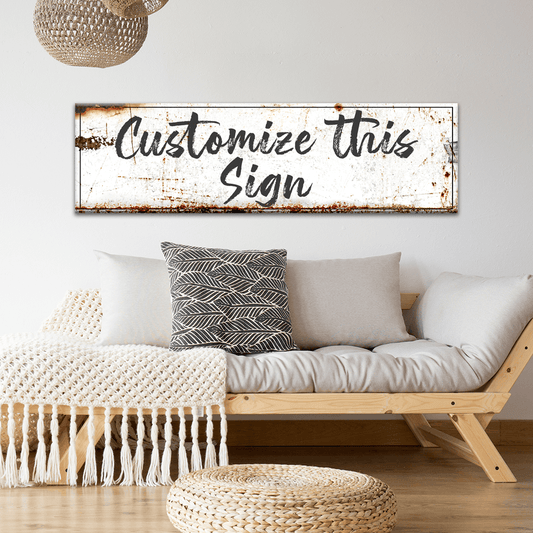 Custom Rustic Canvas Sign Otarealm