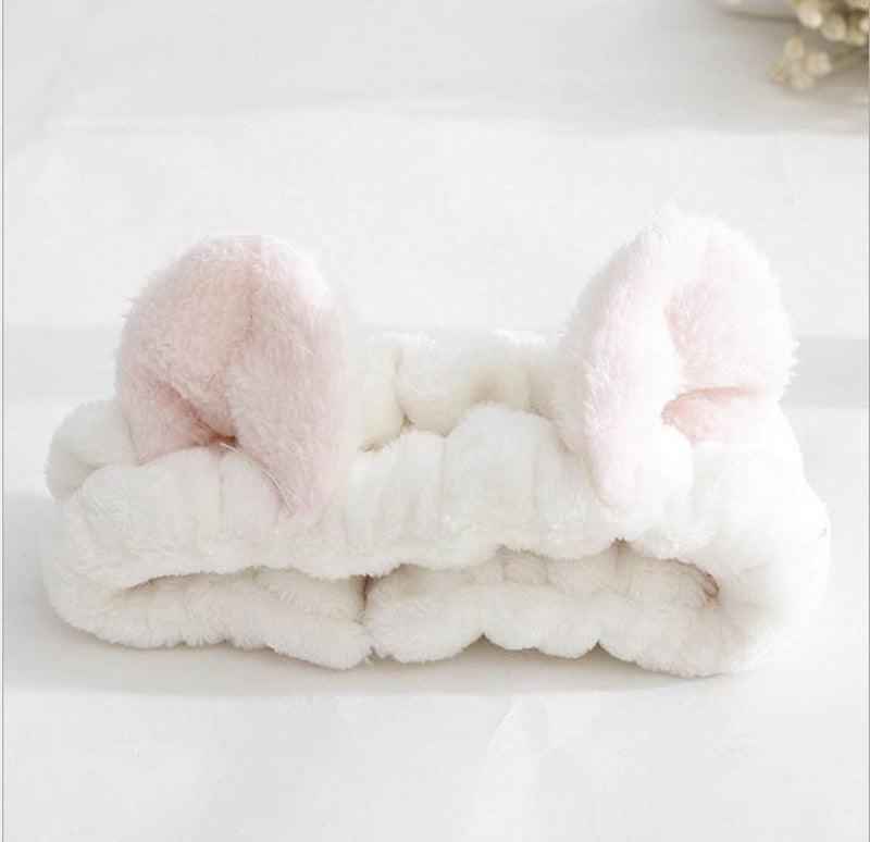 Cute Cat Ears Headband – Soft Hair Wrap for Makeup Routine