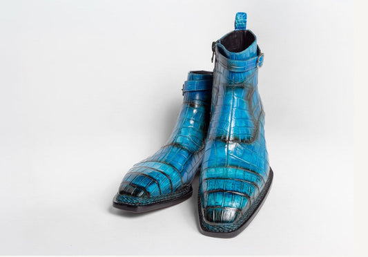 Maurice Chicago Alligator Boot - Blue