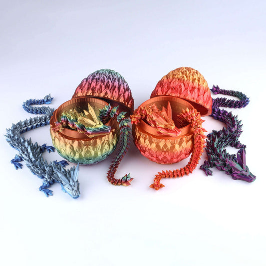 3D Printed Crystal Dragon Fidget Toy – Articulated Flexible Desk Toy Gift Otarealm