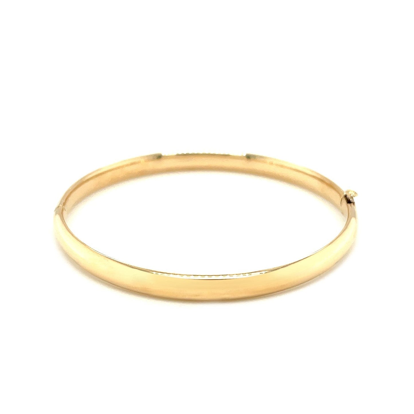 14k Yellow Gold Dome Design Polished Children's Bangle Otarealm