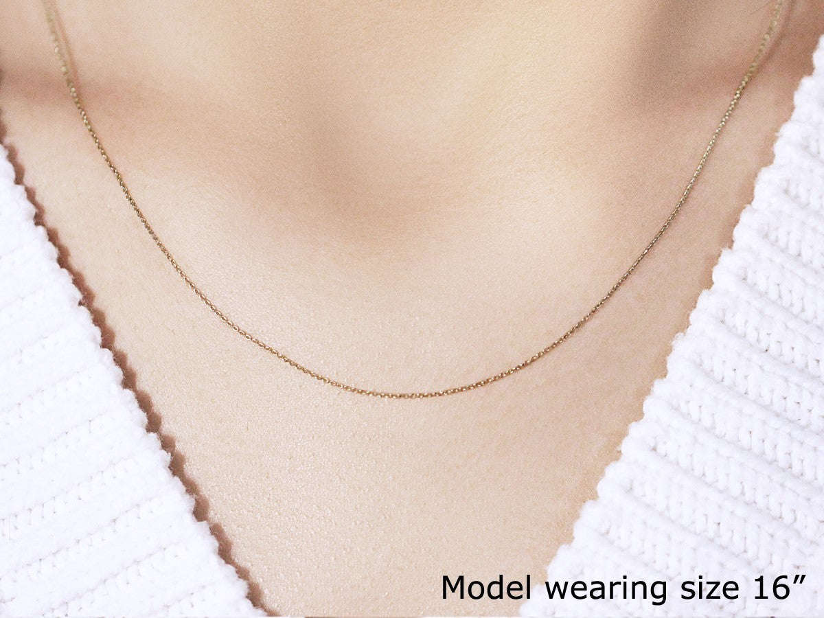 10k Yellow Gold Cable Link Chain (0.50 mm) Otarealm