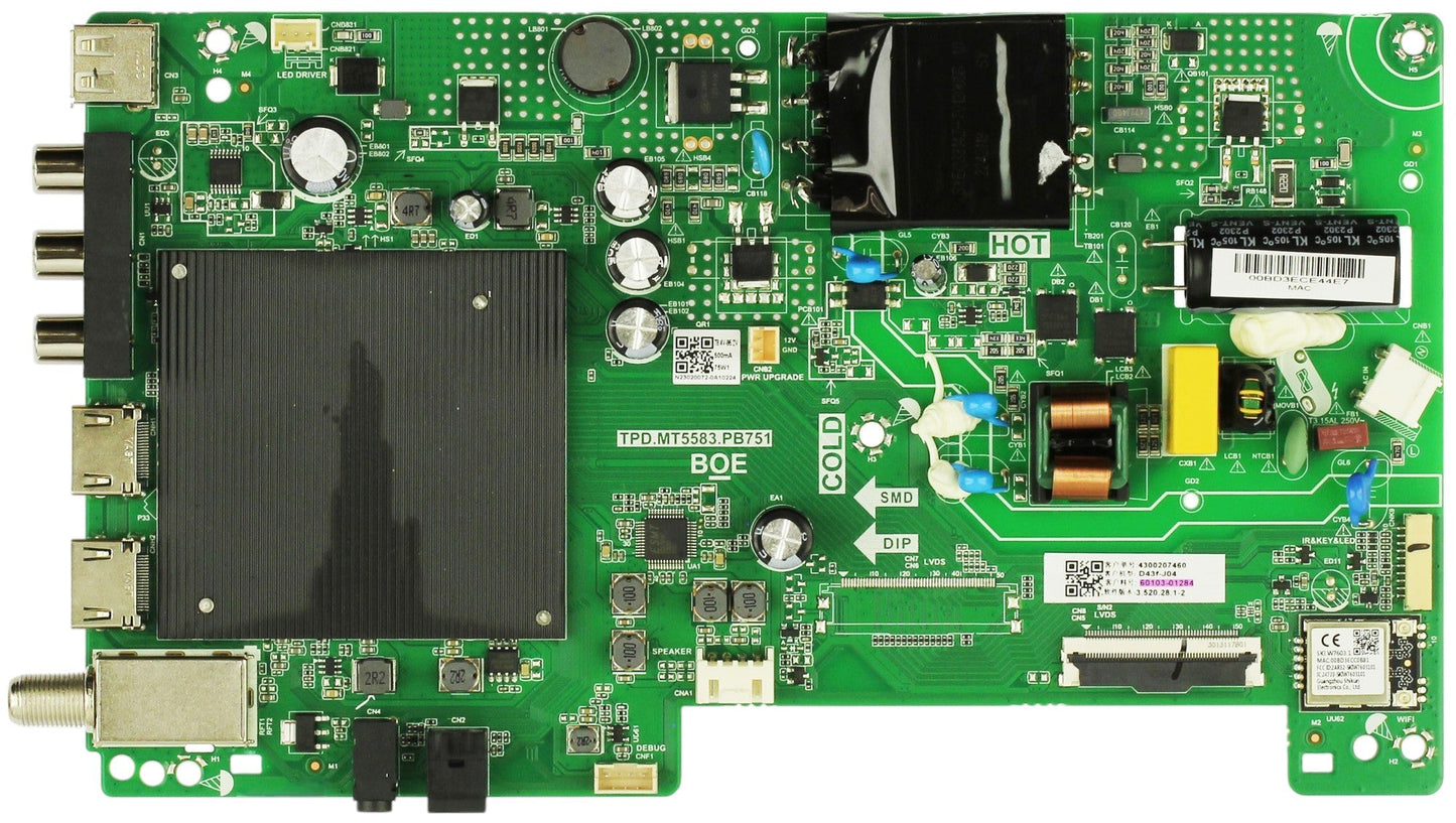 Vizio 60103-01284 Main Board/Power Supply for D43F-J04 (LBVFC9PZ Serial) Otarealm