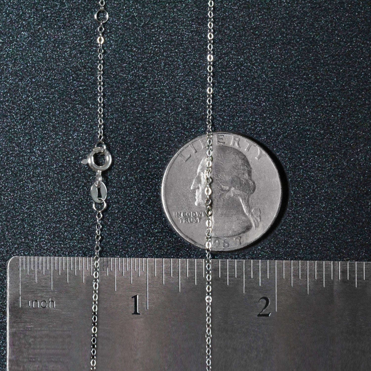 Double Extendable Piatto Chain in 14k White Gold (1.2mm) Otarealm