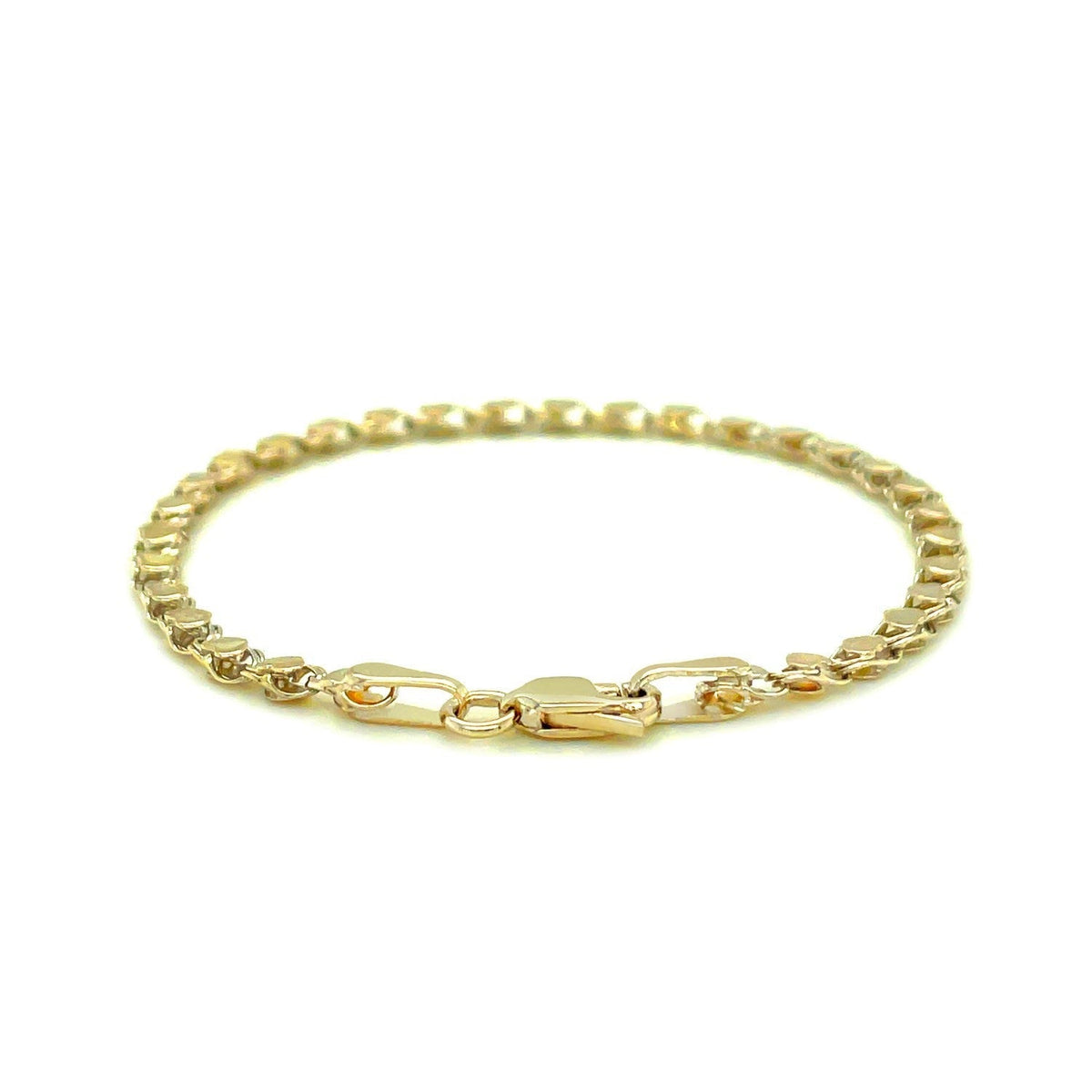 2.9mm 14k Yellow Gold Heart Anklet Otarealm