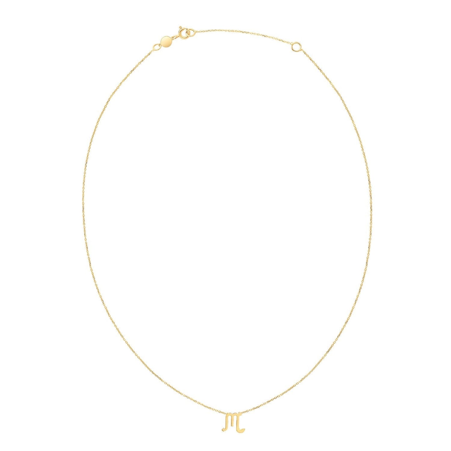 14K Yellow Gold Scorpio Necklace Otarealm