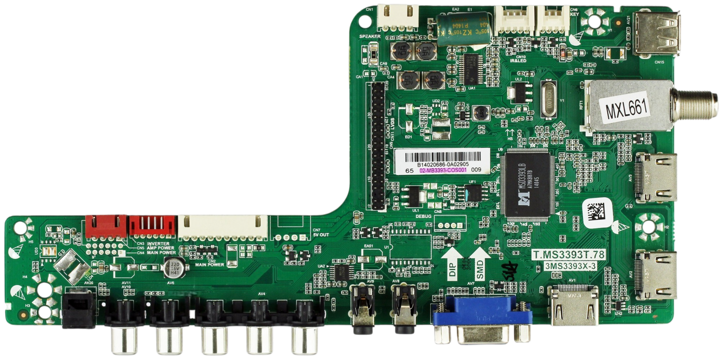 Sanyo 02-MB3393-COS001 Main Board for DP65E34 (P65E34-00 Chassis) Otarealm