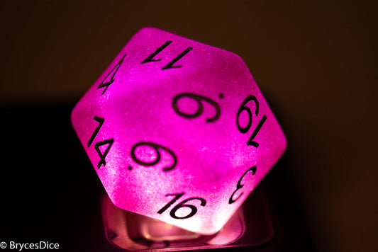Purple Jumbo D20 38MM, Big Size 20 Sides Dice Big 20 Faces Cube 1.5 inch Bescon