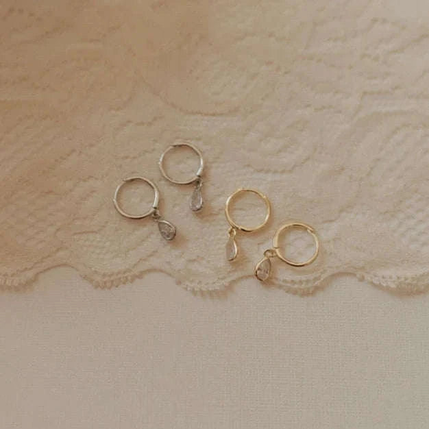 April Raindrop Dangle Hoops Otarealm