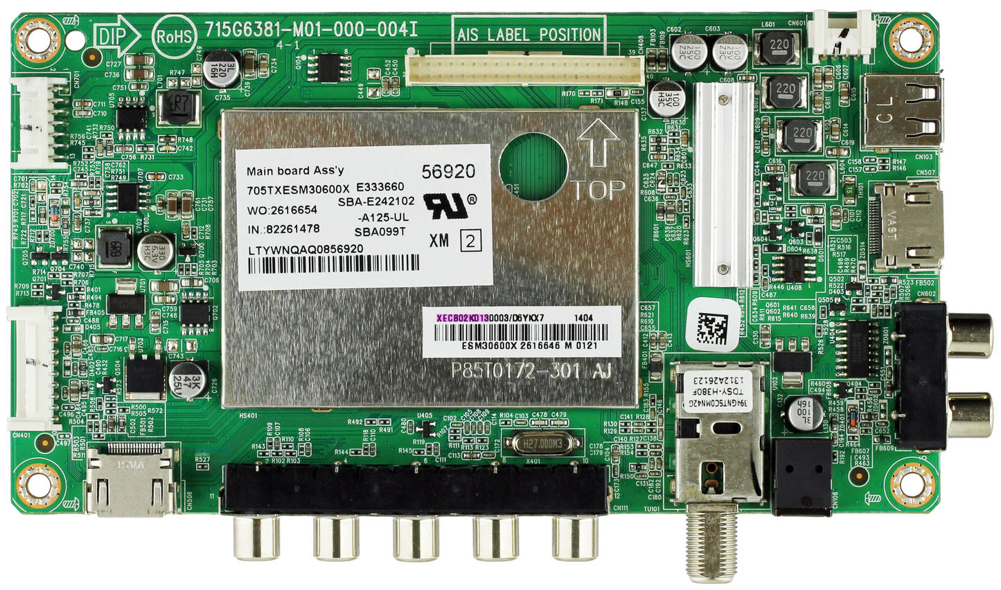 Vizio 756XECB02K013 Main Board for E390-A1 (LTYWNQAQ serial) Otarealm