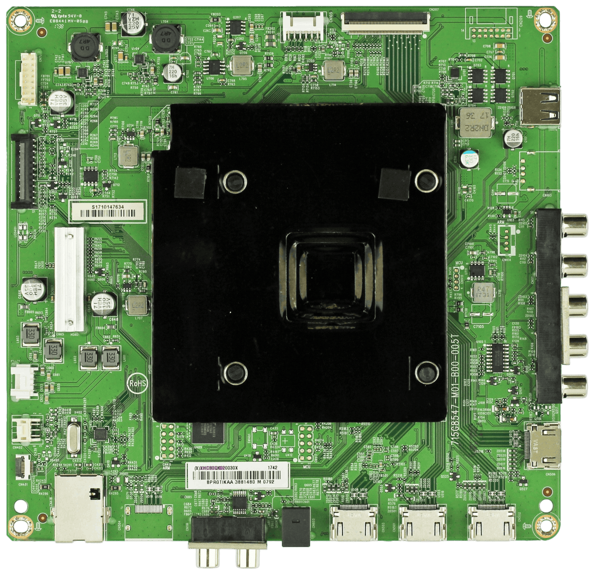 756TXHCB0QK020 Vizio Main Board, 715G8547-M01-B00-005T, (X)XHCB0QK020030X, E65-E1 Otarealm