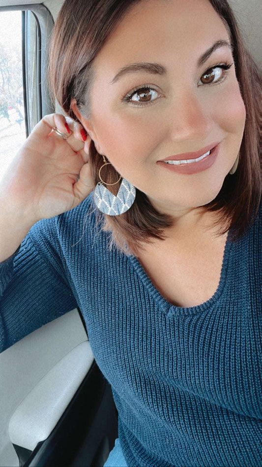 Indigo Fern Earrings Otarealm