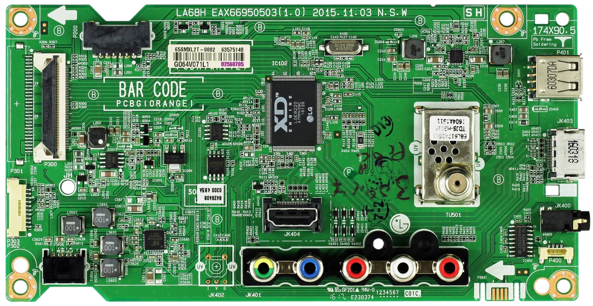 EBR82560705 LG Main Board, EAX66950503(1.0), 63575148, 82560705, 49LF5400-UE AUSWLJM, 49LF5400-UE Otarealm
