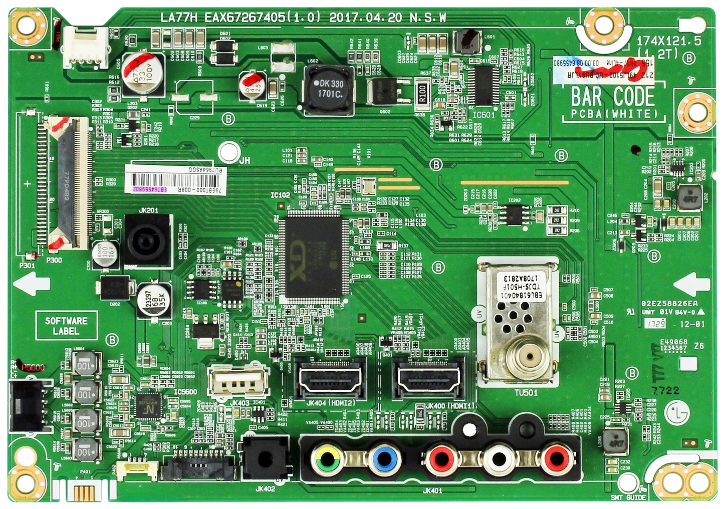 EBT64559802 LG Main Board, EAX67267405(1.0), EBT64559802, 49LJ5100 Otarealm