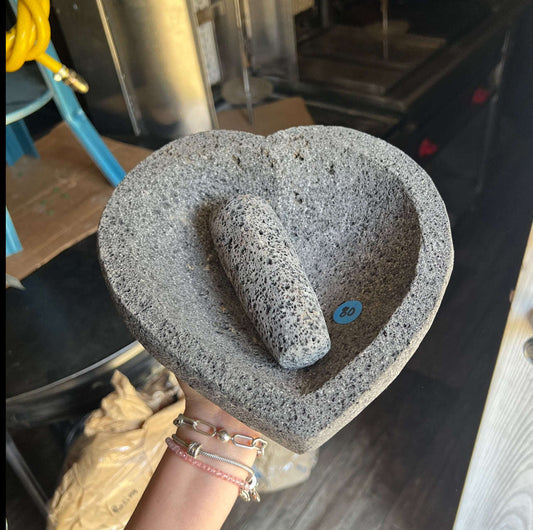 Original Heart Molcajete 100% Volcanic Otarealm