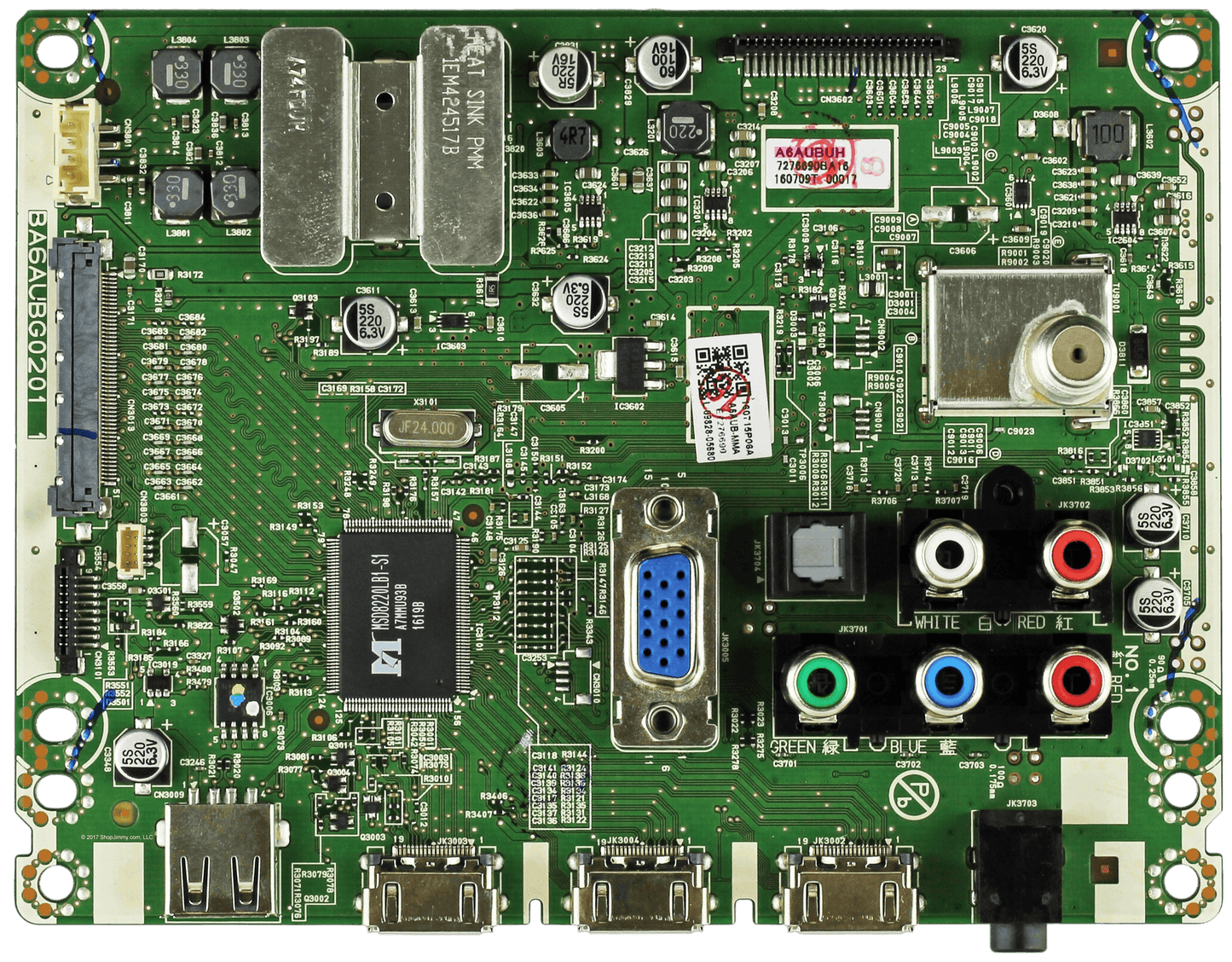 A6AUBMMA-001 Sanyo Main Board, A6AUBUH, BA6AUBG0201, A6AUB-MMA, FW50D36F Otarealm