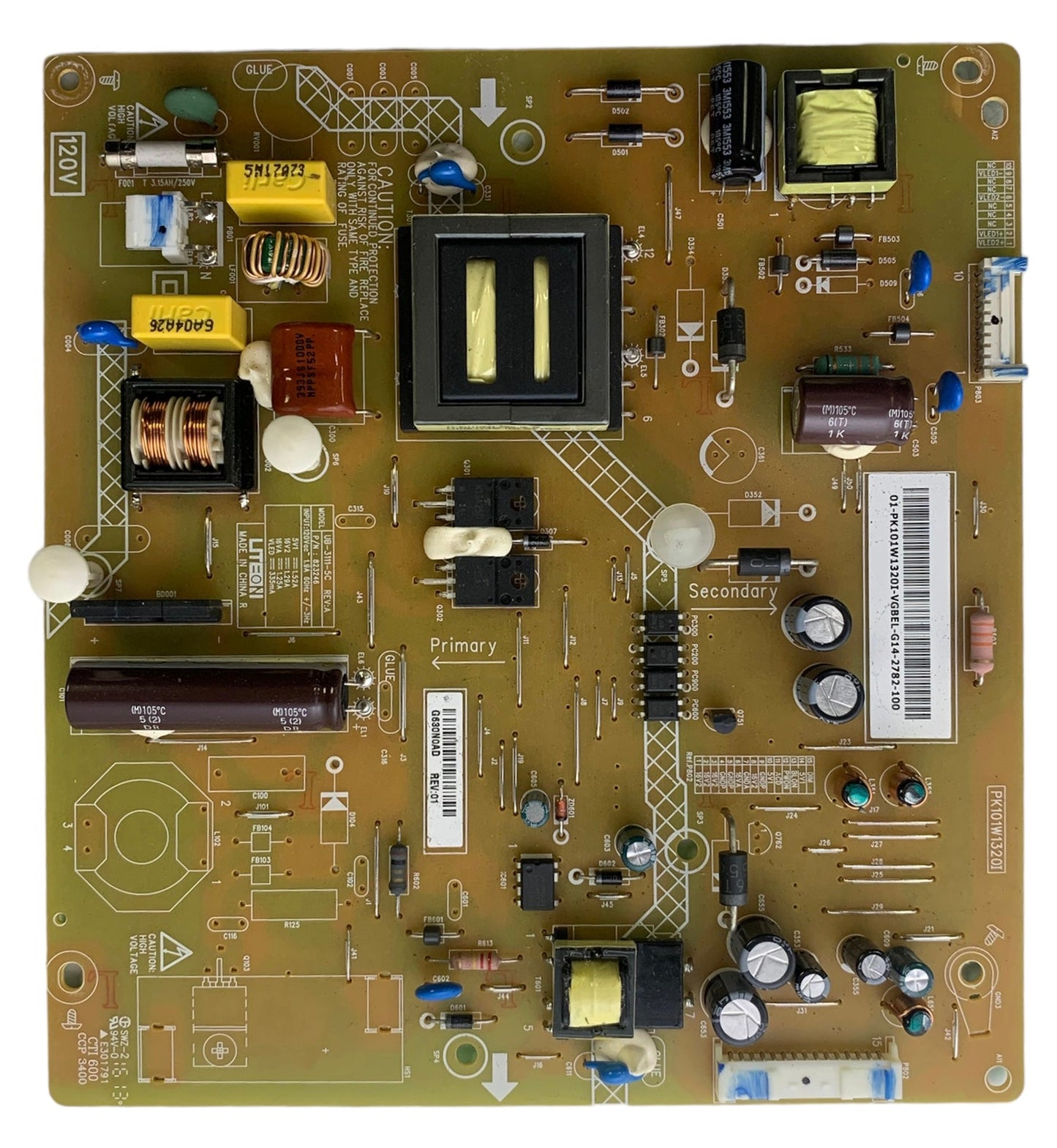Toshiba PK101W1320I Power Supply / LED Board Otarealm