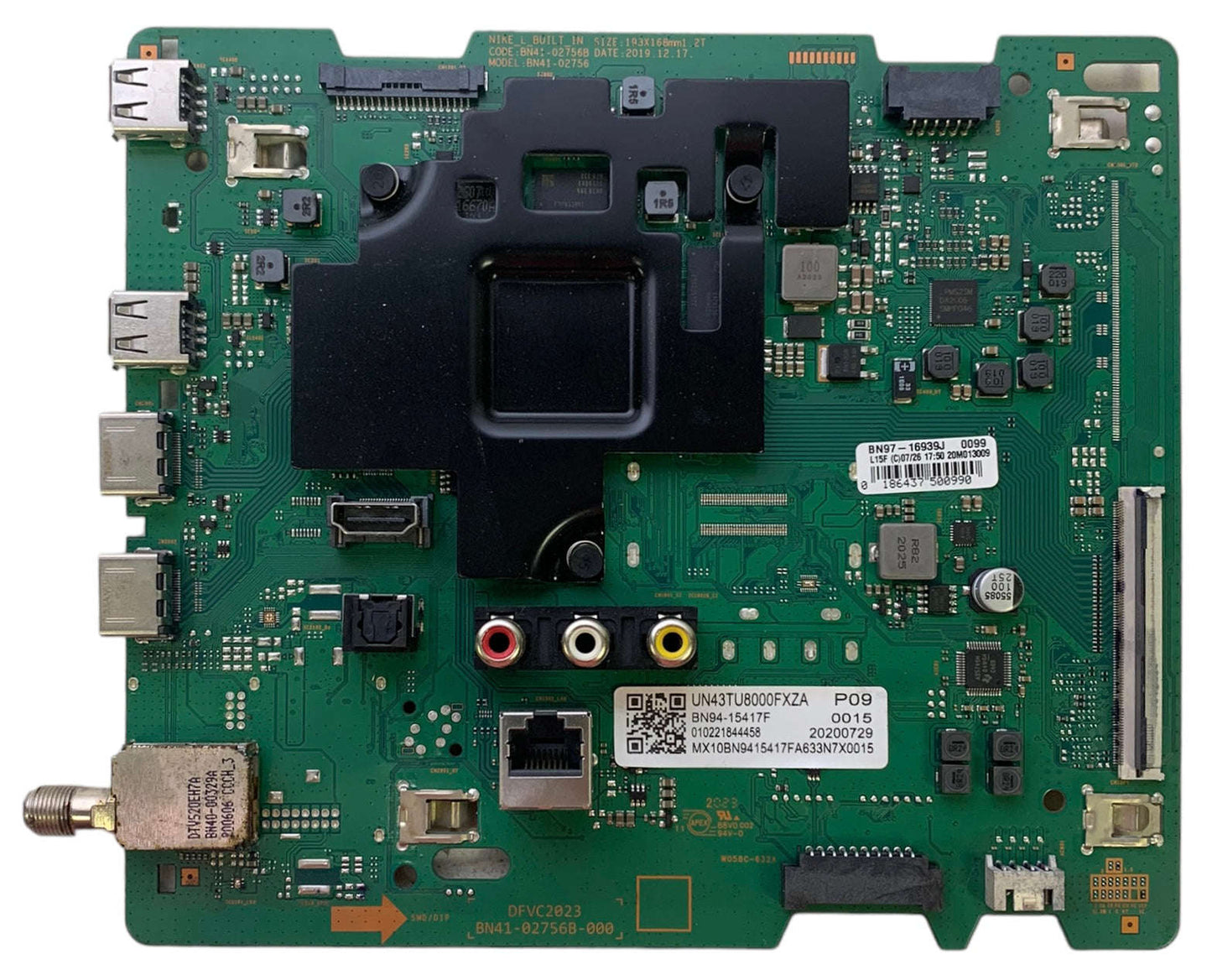 Samsung BN94-15417F Main Board for UN43TU8000FXZA (Version DB04) Otarealm