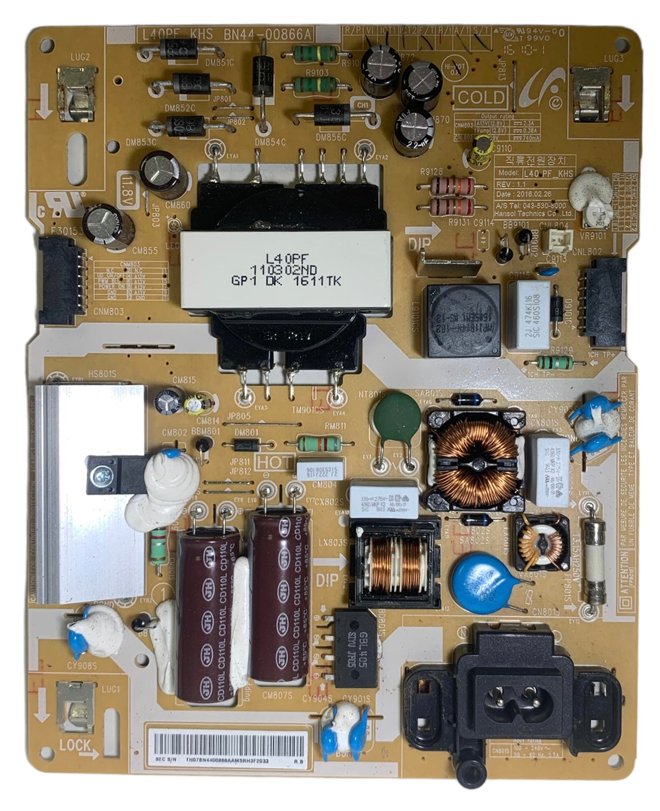 Samsung BN44-00866A (L40PF_KHS) Power Supply / LED Board Otarealm