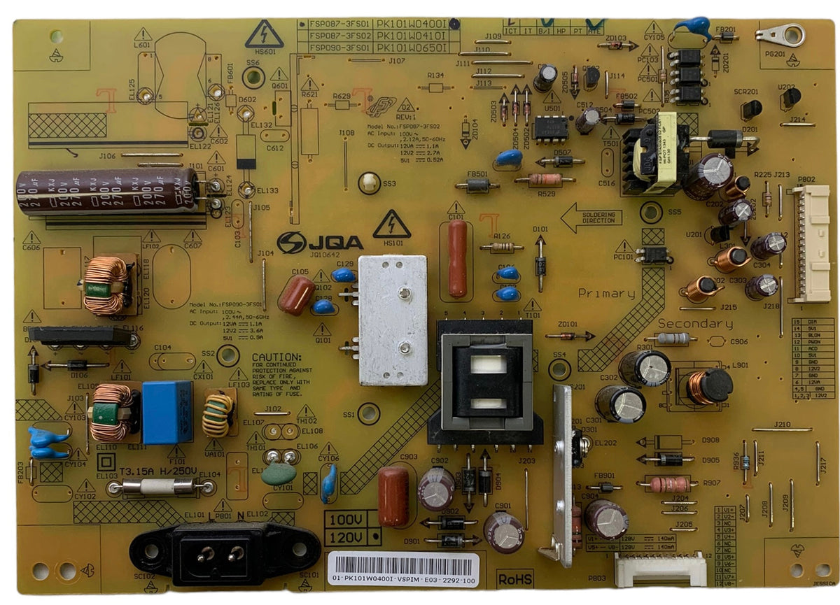 Toshiba 75037667 (PK101W0400I) Power Supply for 40L3400U Otarealm
