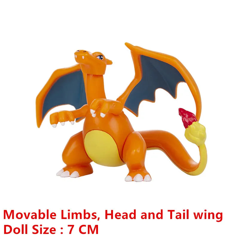 Pokemon Anime Figures Pikachu Mewtwo Charmander Blastoise Gurado Pet Action Model Toy Gifts 4-13 CM