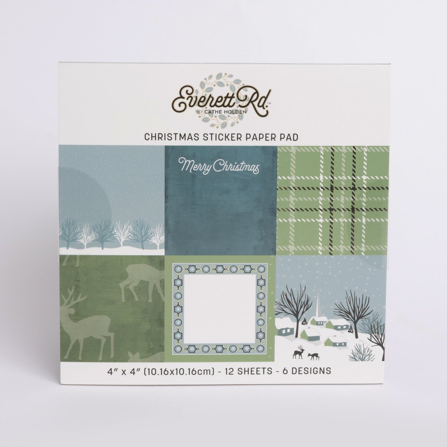 Everett Rd. By Cathe Holden Winter Wonderland 4x4 Adhesive Paper Pack
