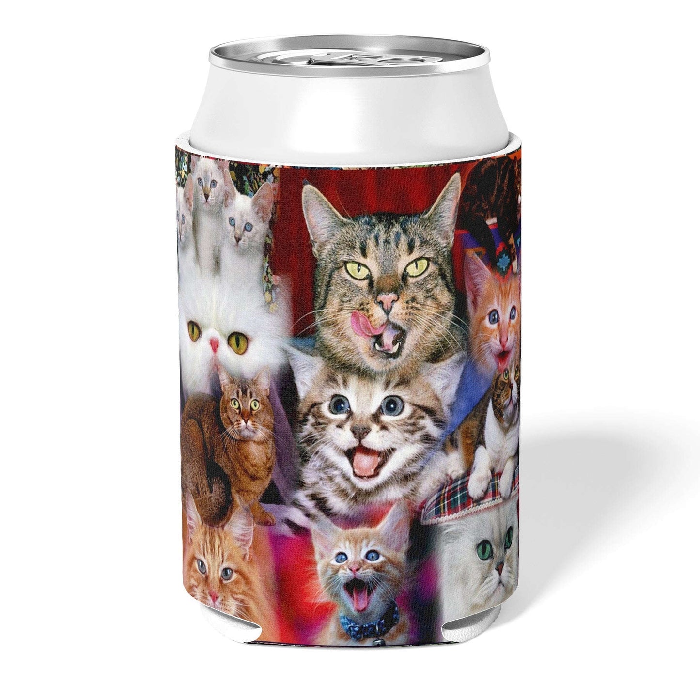 Happy Cat Collage Can Cooler Otarealm
