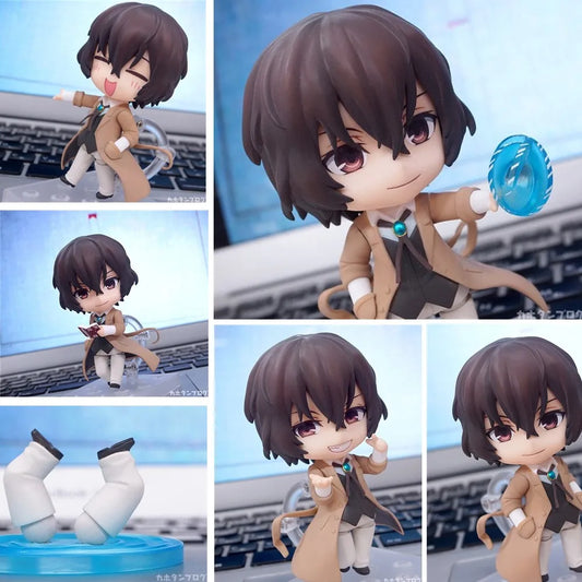 Action Figures Bungo Stray Dogs, Dazai Osamu, Nakahara Chuuya, Kawaii Chibi Cute Anime Figurines 10 cm