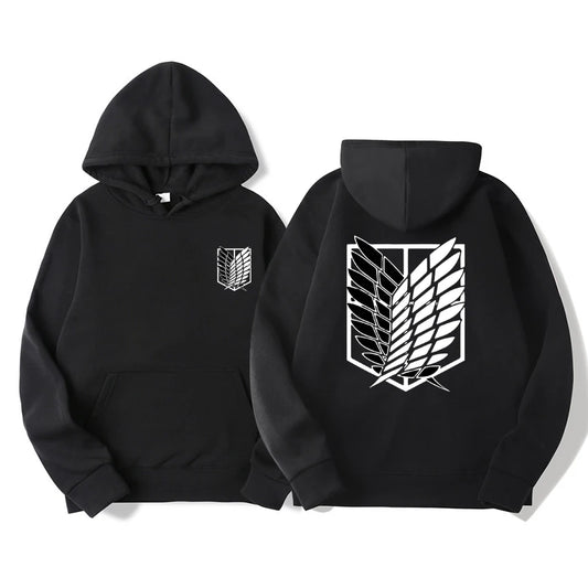 Attack on Titan Men's Hoodie, Anime Scout Regiment Military Division Hoodies Streetwear Pullover Hoodies Sweatshirt Clothes